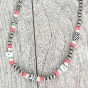 Western Theme Charm Beaded Necklace